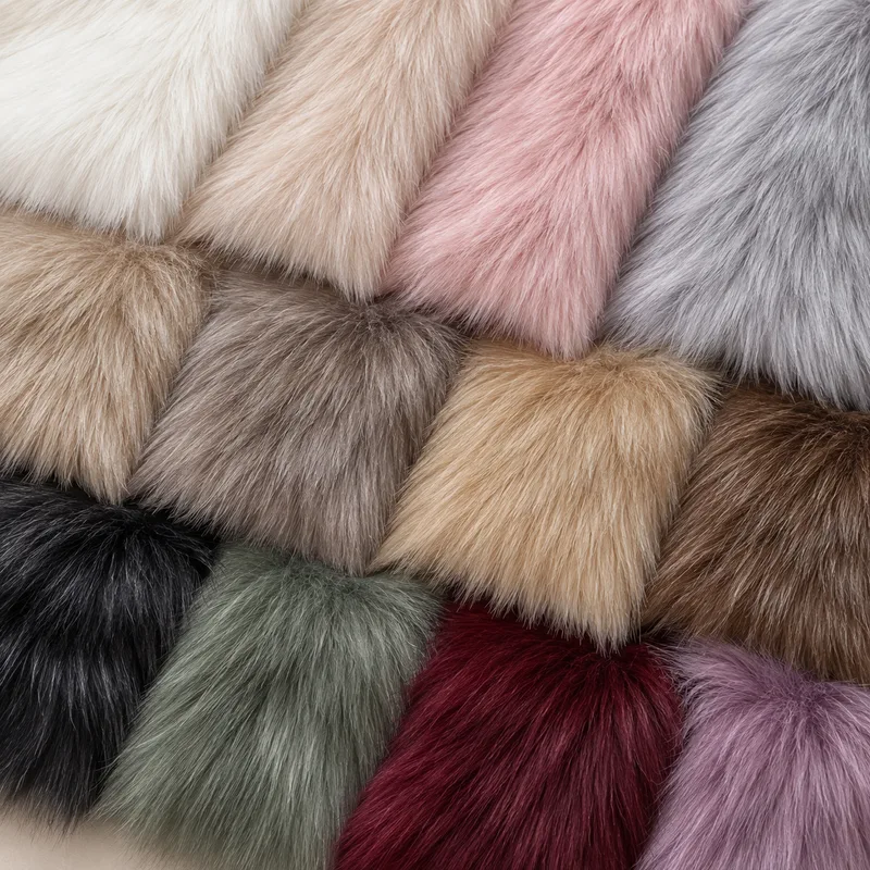 Long-pile faux rabbit fur