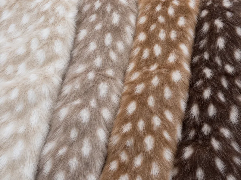 Ferret faux fur with deer spots