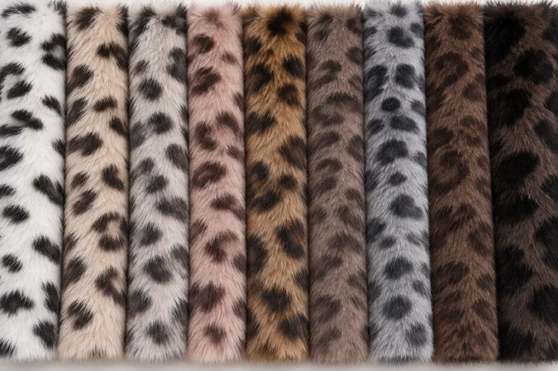 Leopard-ring fine faux mink