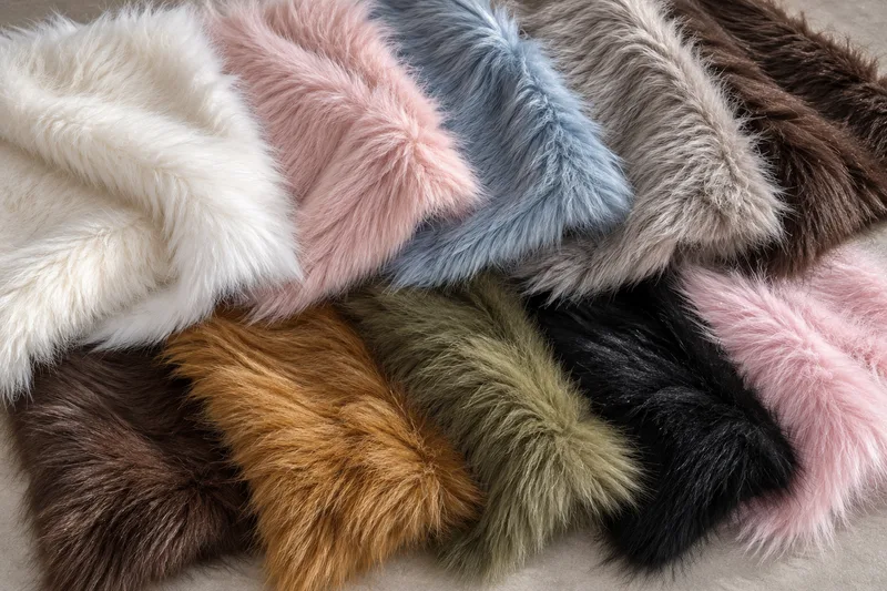 Short-pile faux fox fur