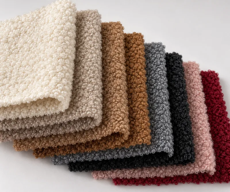 Bouclé cashmere-look fleece