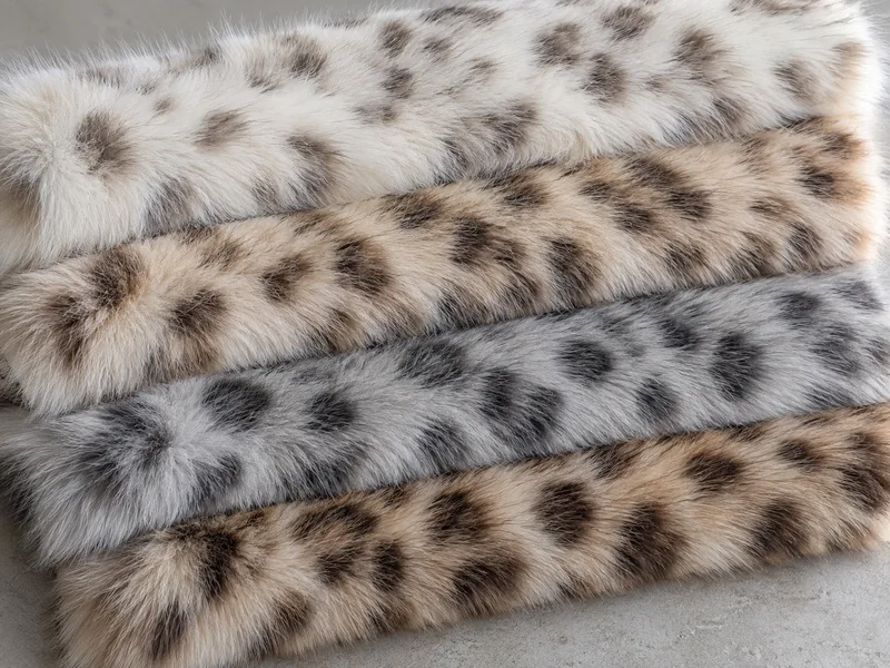 Ferret faux fur with cat spots